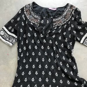 Calypso beaded silk camisole